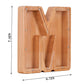 Twenty-six Letters Piggy Bank Wooden Coin Money Saving Box