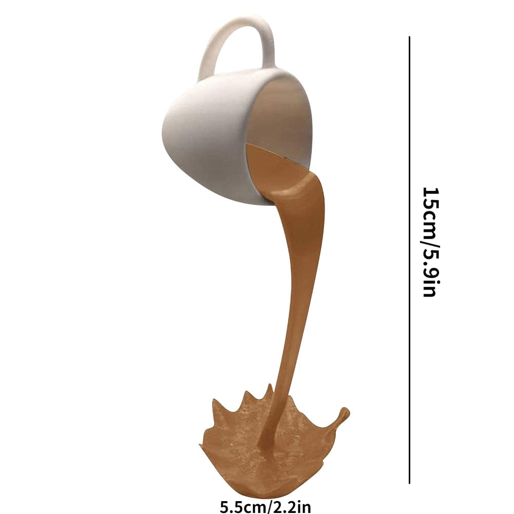 Resin Statues Floating Coffee Cup 